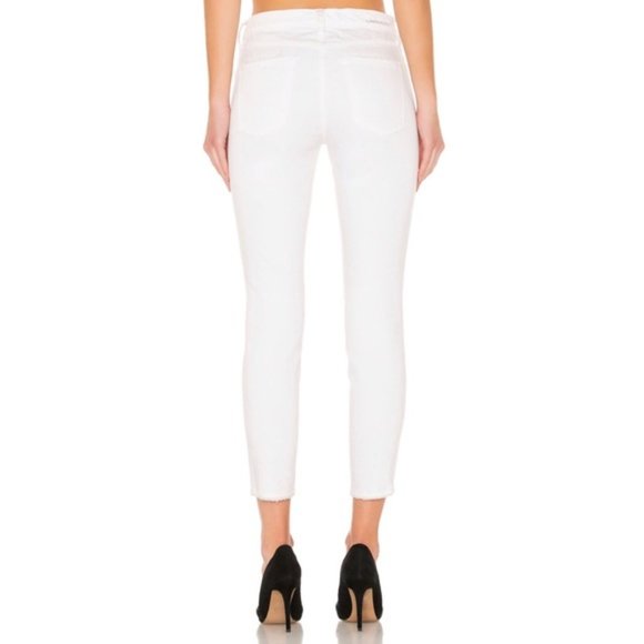 CURRENT ELLIOTT High Waist Stiletto White Jeans - Picture 4 of 6
